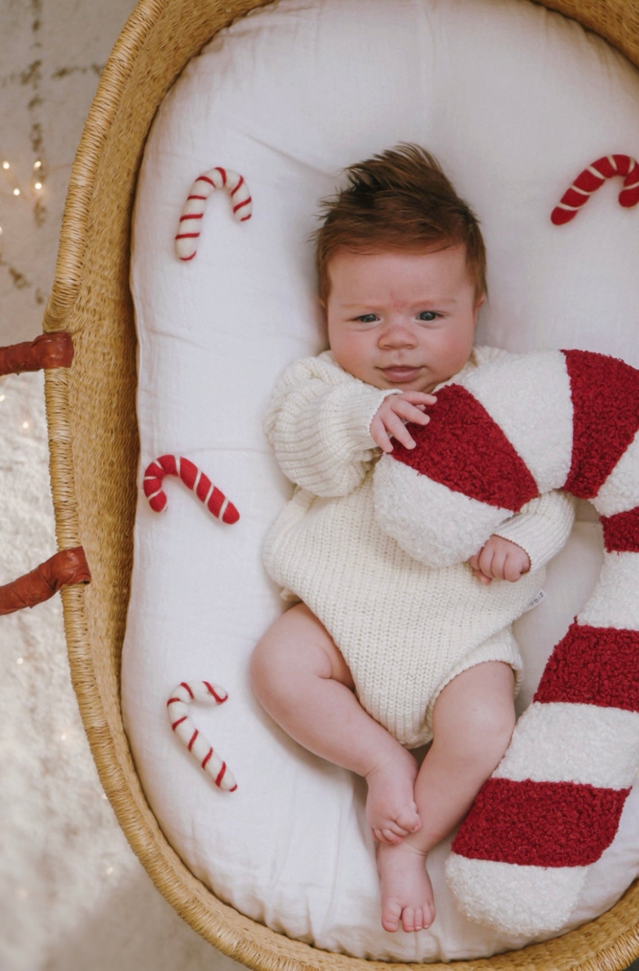 Boucle' Christmas Candycane cushions