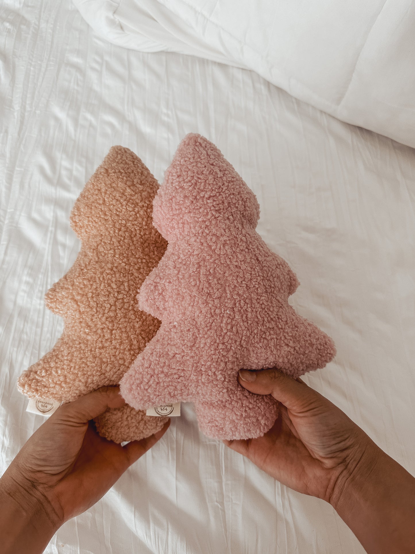 Boucle' Christmas tree cushions