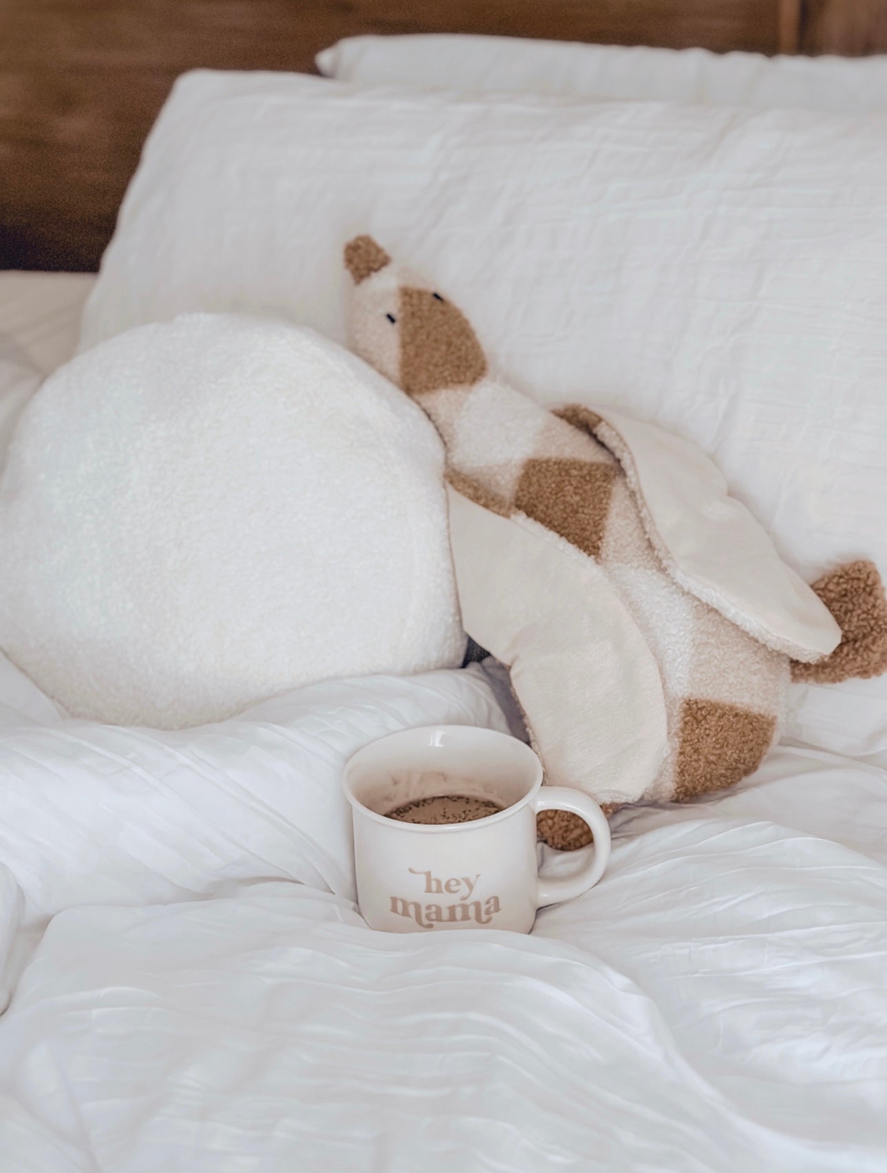 Fluffy round cushions
