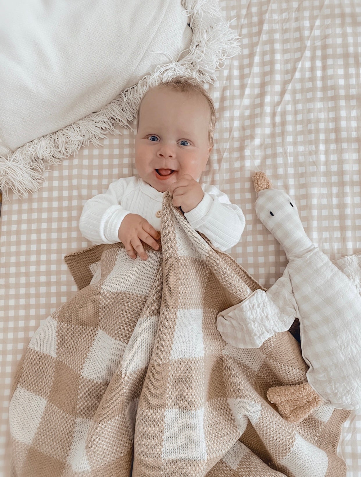 Gingham cuddle duck