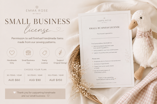 Small Business License - Handmade Pattern Use