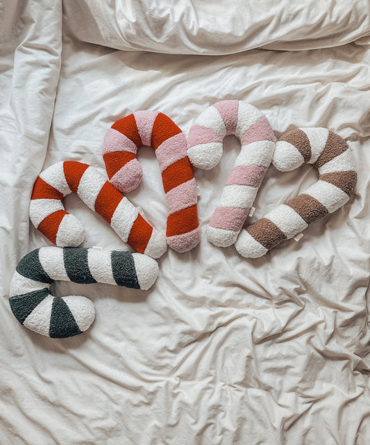 Boucle' Christmas Candycane cushions