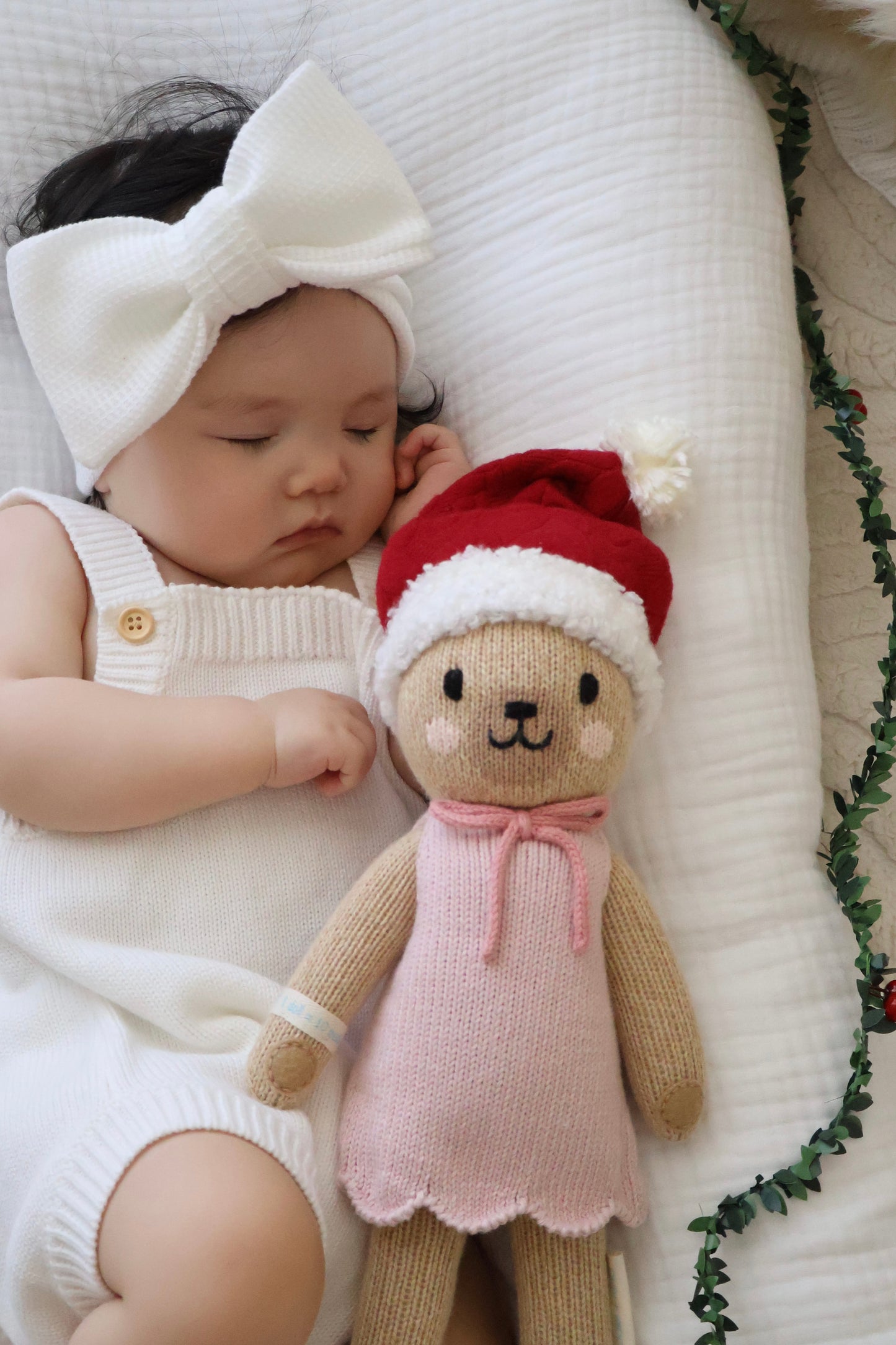 Cuddle and kind dolls santa hats
