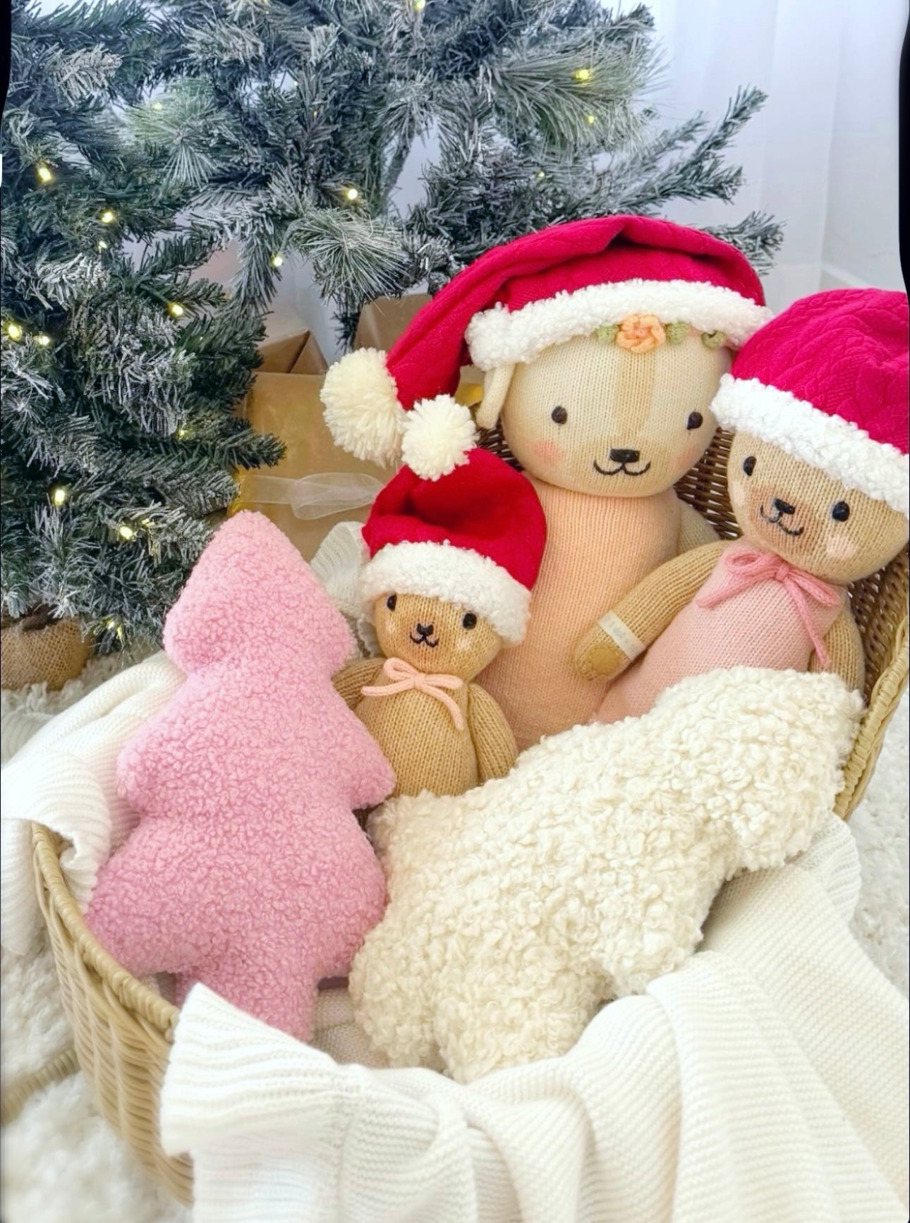 Boucle' Christmas tree cushions
